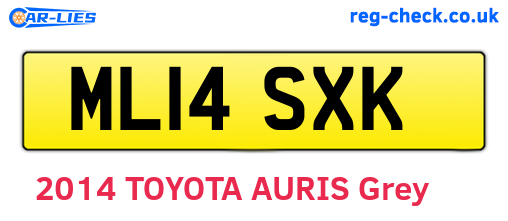 ML14SXK are the vehicle registration plates.