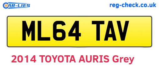ML64TAV are the vehicle registration plates.