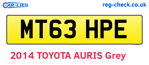MT63HPE are the vehicle registration plates.