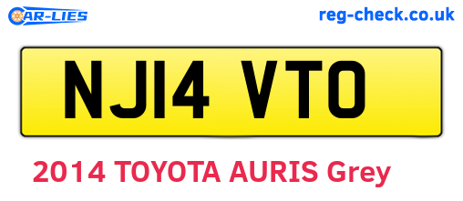 NJ14VTO are the vehicle registration plates.