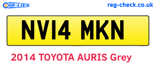 NV14MKN are the vehicle registration plates.