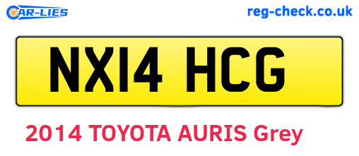 NX14HCG are the vehicle registration plates.