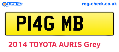 P14GMB are the vehicle registration plates.
