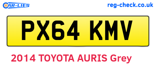 PX64KMV are the vehicle registration plates.