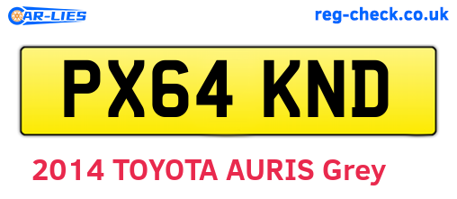 PX64KND are the vehicle registration plates.