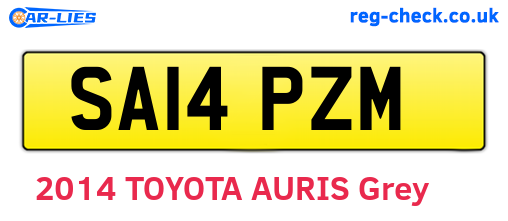 SA14PZM are the vehicle registration plates.