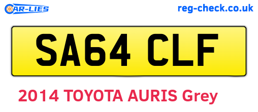 SA64CLF are the vehicle registration plates.