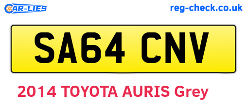 SA64CNV are the vehicle registration plates.