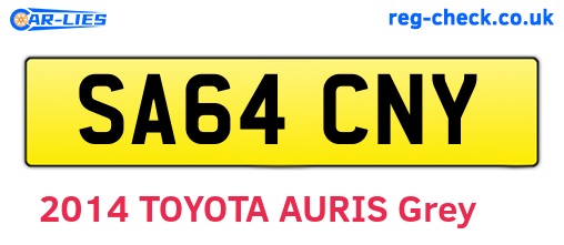 SA64CNY are the vehicle registration plates.