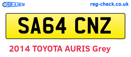 SA64CNZ are the vehicle registration plates.