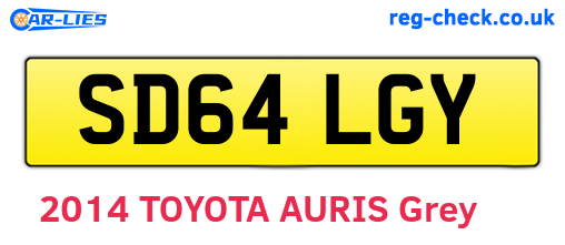SD64LGY are the vehicle registration plates.