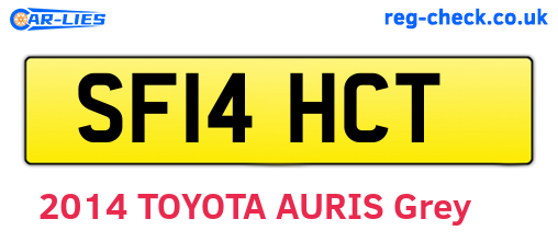 SF14HCT are the vehicle registration plates.