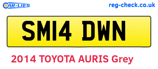 SM14DWN are the vehicle registration plates.