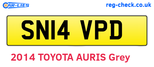 SN14VPD are the vehicle registration plates.