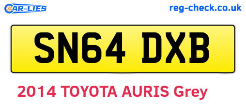 SN64DXB are the vehicle registration plates.