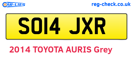 SO14JXR are the vehicle registration plates.