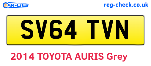 SV64TVN are the vehicle registration plates.