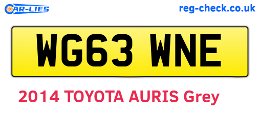 WG63WNE are the vehicle registration plates.