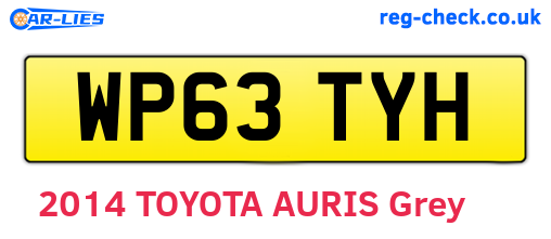 WP63TYH are the vehicle registration plates.