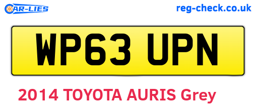WP63UPN are the vehicle registration plates.