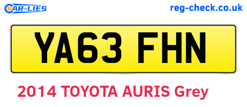 YA63FHN are the vehicle registration plates.