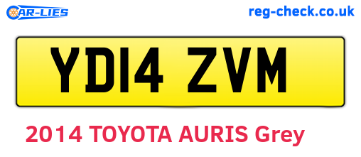 YD14ZVM are the vehicle registration plates.
