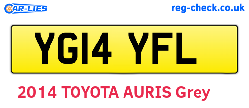 YG14YFL are the vehicle registration plates.