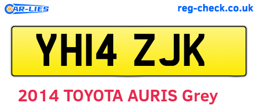 YH14ZJK are the vehicle registration plates.