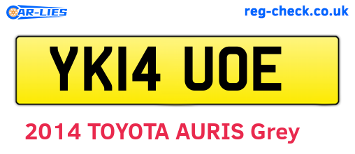 YK14UOE are the vehicle registration plates.