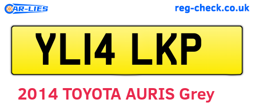 YL14LKP are the vehicle registration plates.
