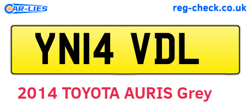 YN14VDL are the vehicle registration plates.