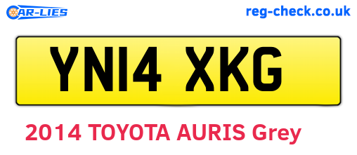 YN14XKG are the vehicle registration plates.