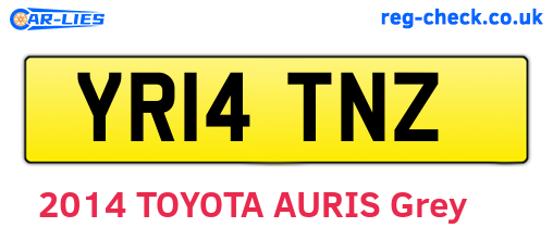 YR14TNZ are the vehicle registration plates.
