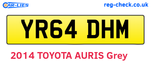 YR64DHM are the vehicle registration plates.