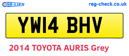 YW14BHV are the vehicle registration plates.