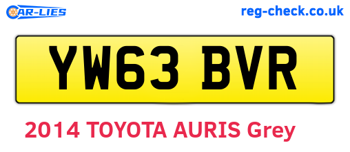 YW63BVR are the vehicle registration plates.