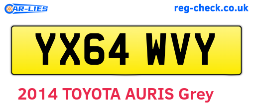YX64WVY are the vehicle registration plates.