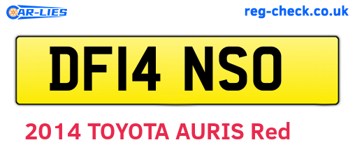 DF14NSO are the vehicle registration plates.