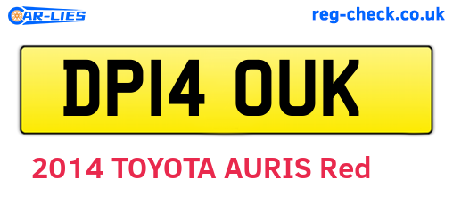 DP14OUK are the vehicle registration plates.