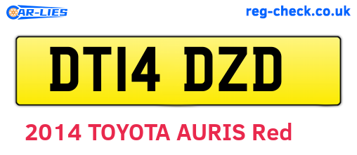 DT14DZD are the vehicle registration plates.