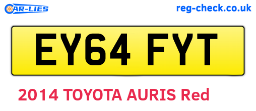 EY64FYT are the vehicle registration plates.