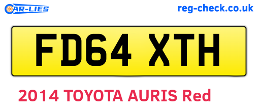 FD64XTH are the vehicle registration plates.