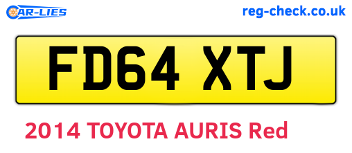 FD64XTJ are the vehicle registration plates.