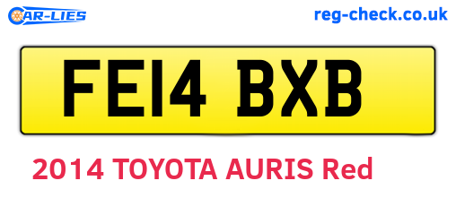 FE14BXB are the vehicle registration plates.