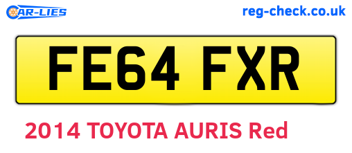 FE64FXR are the vehicle registration plates.