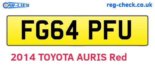 FG64PFU are the vehicle registration plates.