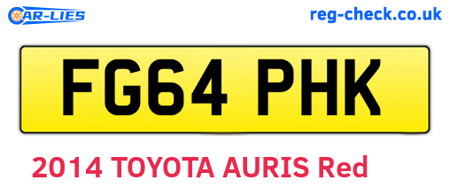 FG64PHK are the vehicle registration plates.
