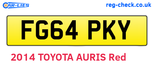 FG64PKY are the vehicle registration plates.