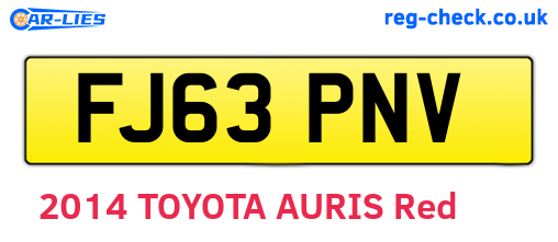 FJ63PNV are the vehicle registration plates.