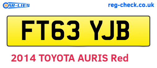FT63YJB are the vehicle registration plates.